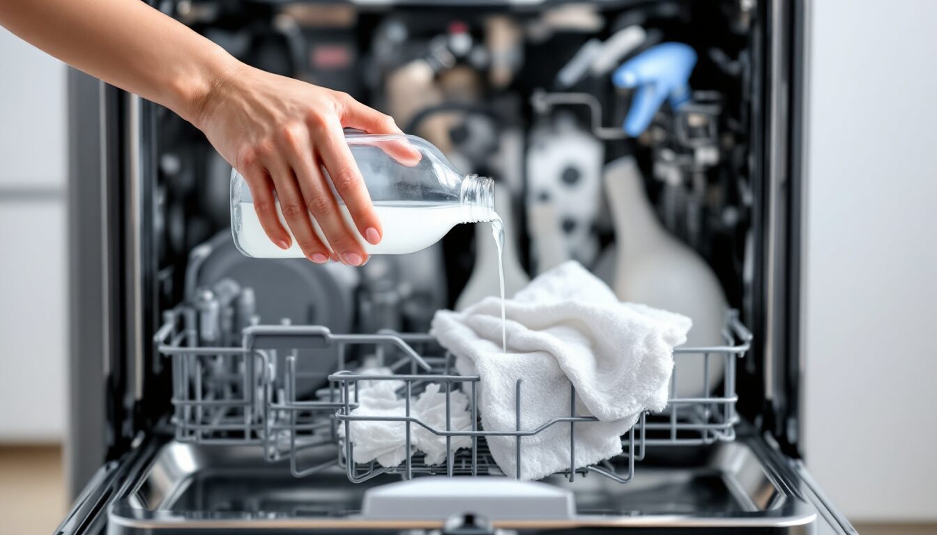 comment nettoyer un lave vaisselle avec du vinaigre blanc