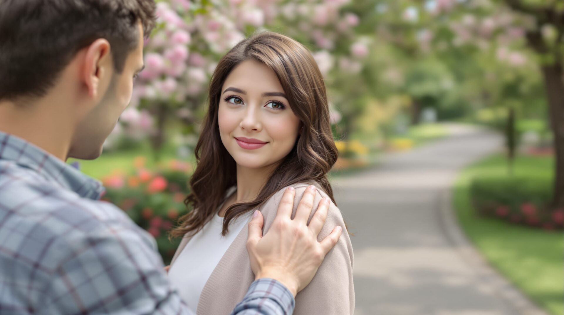 toucher l'épaule d'une femme signification