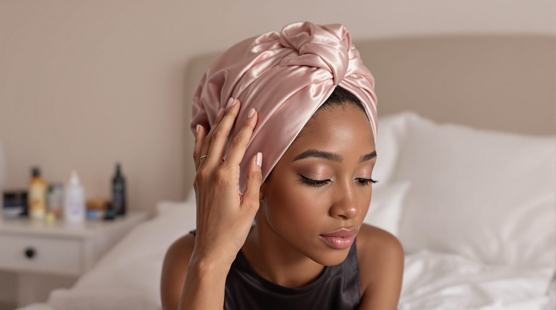 turban en satin pour cheveux