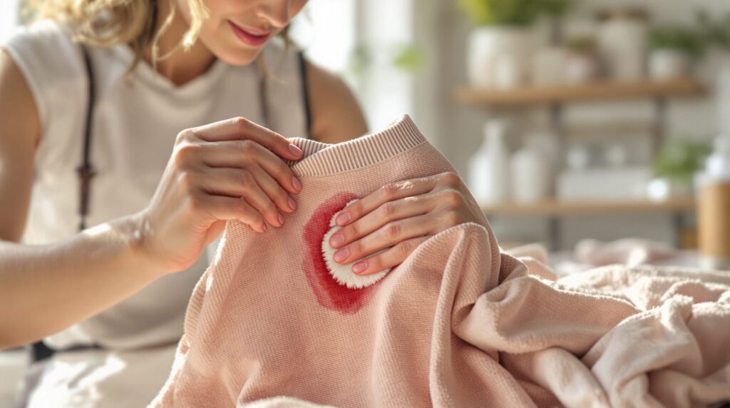 enlever tache de fruit rouge sur vetement