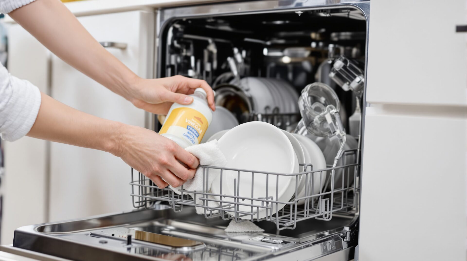 comment nettoyer un lave vaisselle avec du vinaigre blanc