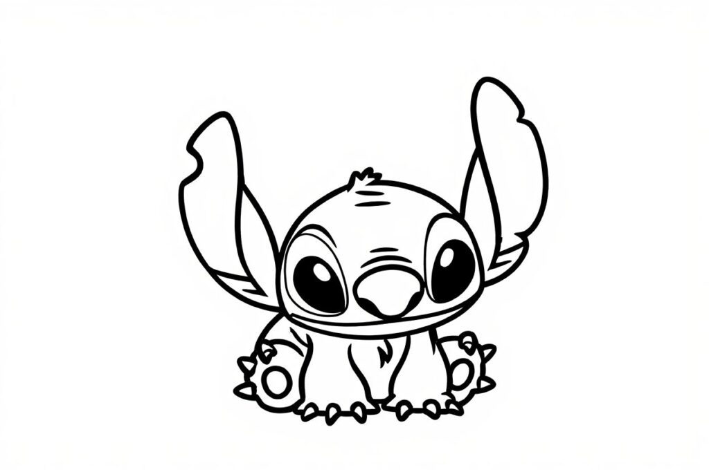 Coloriage Stitch seul
