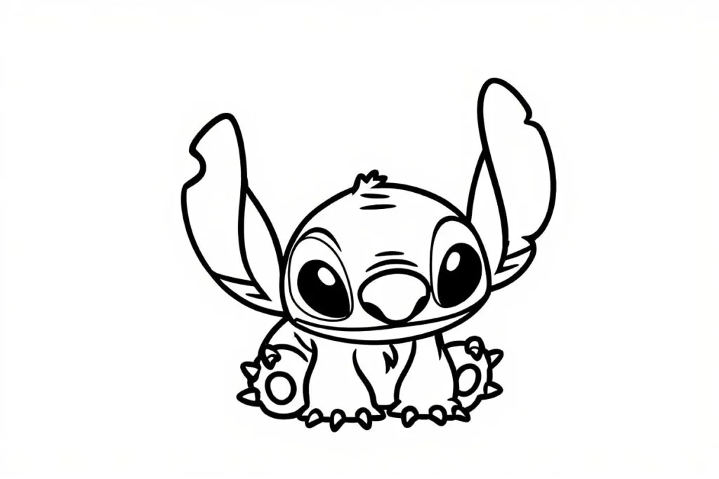 Coloriage Stitch seul