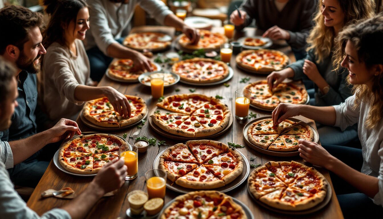 combien de pizzas pour 10 personnes