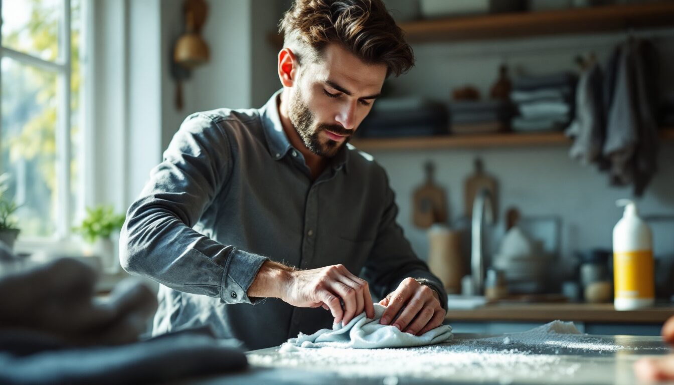 tache résine vetement