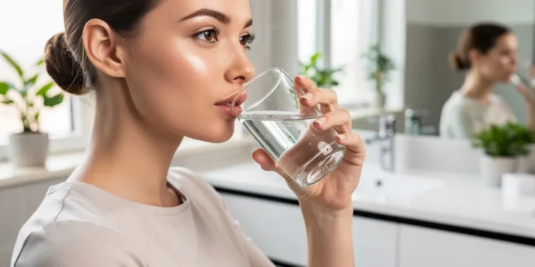 boire de l'eau bienfaits visage