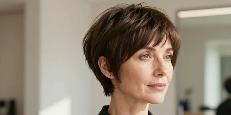 coupe courte dégradée effilée