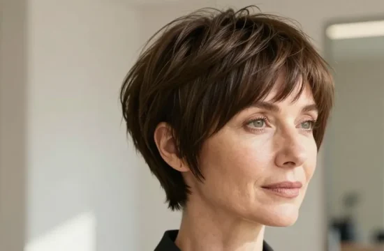 coupe courte dégradée effilée
