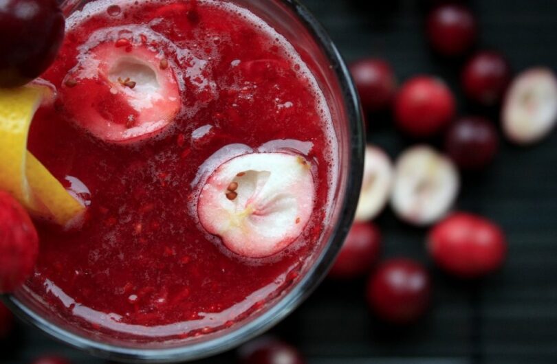Smoothie_aux_canneberges_fraîches_et_à_la_grenade